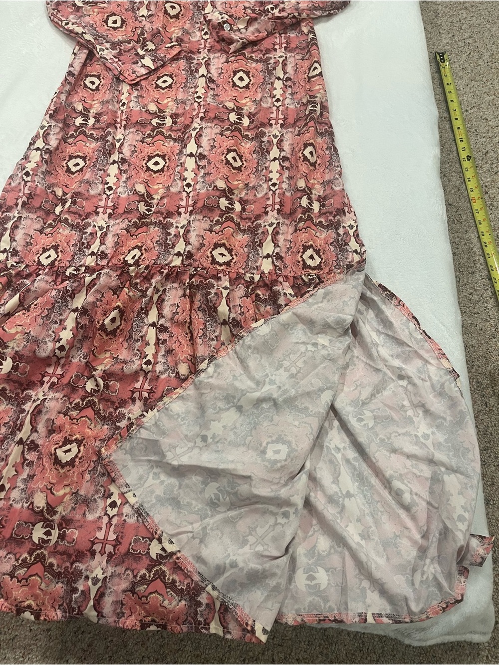 NWT Fashion Mia Pink Paisley Bohemian Maxi Dress Medium - Picture 3 of 8